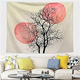 Nordic Polyester Bedrucktes Hängendes Tuch Modernes Zuhause Wohnzimmer Schlafzimmer Wandbehang Gemälde Bankett Dekoration Wandbehang Multifunktionale Tischdecke Tagesdecke 59x39Inch{W150xH100cm}