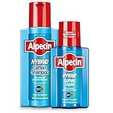 Alpecin Hybrid-Coffein-Shampoo & Hybrid-Coffein-Liquid im Set – Feuchtigkeitsspendes Haarshampoo für Männer bei trockener/juckender Kopfhaut – 1 x 250 ml + 1 x 200 ml…