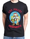 Los Pollos Herren T-Shirt Hermanos Bad Heisenberg Breaking, Farbe:Schwarz;Größe:XXL