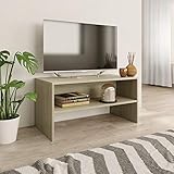 vidaXL TV Schrank Lowboard Couchtisch Fernsehschrank Fernsehtisch Sofatisch TV Tisch Möbel Board Sideboard Sonoma-Eiche 80x40x40cm Spanp