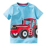 JERFER Kleinkind Kinder Baby Jungen Mädchen Kleidung Kurzarm Cartoon Tops T-Shirt B