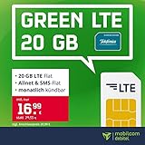 mobilcom-debitel Handyvertrag green LTE 20 GB - Internet Flat, Allnet Flat Telefonie & SMS in alle Deutschen Netze, EU-Roaming, monatlich kündb