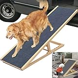 Hunderampe Klappbar Hundetreppe Hundeautorampe Auto Kofferraumrampe für Haustiere, rutschfest, bis 150 kg, 4 Gears, Mit Rutschfestem Teppich (100cm x 40cm x 30/40/50/60cm)
