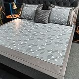 ZXFB Sommerschlafmatte Cool Sheets, 3-Teiliges Set Bett Matratzenschoner, Waschbare Matratze rutschfeste Unterlage, Bettwäsche Atmungsaktive M