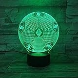 3D Nachtlicht Gladbach Fußball Illusion Tischlampe Led 7 Color Touch Fernbedienung Color Mood Lampe Usb Home Schlafzimmer Nachttischlamp