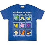 Popgear Jungen Pokemon Trainer Royal Blue Heather T-Shirt, 110