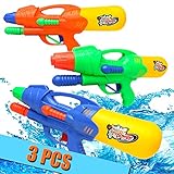 EPCHOO Wasserpistole Spielzeug Kinder, 3er Pack Wasserpistolen, Water Blaster Water Gun Spielzeug mit 4-6 Meter Reichweite für Party Blaster Badestrand Sommer Pool Wasserschütze Wasserspielzeug