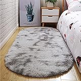 HJYAAA Ovaler Flauschiger Teppich Für Wohnzimmer Plüsch Schlafzimmer Teppiche Langflor Angepasst Wohnkultur Teppiche Bodenmatte 140X200C