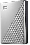 Western Digital WD My Passport Ultra externe Festplatte 2 TB (mobiler Speicher, Metallgehäuse, WD Discovery, automatische Backups, Passwortschutz) Silber - auch kompatibel mit PC, Xbox und PS4