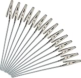 Liseng 100 StüCk Krokodilklemmen Fotohalter, Metall Draht Lang Schwanz Clip Satz, DIY Memo Clip Halter Ständer Klammern, Krokodil Memo Clip, Für DIY Karten, Fotos, Visitenk