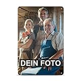 PR Print Royal Blech-Schild selbst gestalten - Metall-Poster mit Foto und Text Bedrucken - Schild A4, 21x30cm, Hochformat I Personalisiertes Geschenk