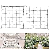 DPEI XUAN 2 Stück Wachstumszeltnetz, 60 x 60 cm, flexibles Netz, Ranknetz mit Haken für 2 x 2, 3 x 3, 3 x 2 Grow