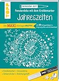 Maxi-Vorlagenmappe Fensterdeko mit dem Kreidemarker - Jahreszeiten. Inkl. Original Kreul-Kreidemarker, Sticker und Glitzer-S