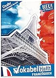 Vokabelheft Französisch A5 mit 2 Spalten by Häfft | liniert 64 Seiten | mit Sprüchen, Infos zu Kultur und Umgangssprache, Grammatik, Lernkontrollsystem, Stick