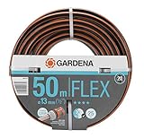 Gardena Comfort FLEX Schlauch 13 mm (1/2 Zoll), 50 m: Formstabiler, flexibler Gartenschlauch mit Power-Grip-Profil, aus hochwertigem Spiralgewebe, 25 bar Berstdruck, ohne Systemteile (18039-20)