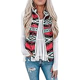 Graceyo Damen Herbst Winter Warmer Ärmellos Weste Wintermantel Fleeceweste Ärmellose Plüschweste Outdoor Vest Steppweste Cardigan Jacke Teddy Fleece Daunenweste Wintermantel Herb