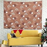 Wandteppich Igel Tiere Wandbehang Hippie Dekotuch Tapestry Tapisserie Wanddeko für Schlafzimmer Wohnzimmer als Strandtücher Tischdecke white 100x150