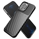 tomaxx Hülle [Carbon] für Original iPhone 13 Silikon Case Schutzhülle Silikon Tasche [SCHWARZ] kompatibel mit iPhone 13 Smartphone + Kugelschreiber ALABAM