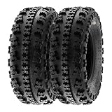 SunF A027 21x7-10 21x7x10 XC Quad ATV UTV Reifen Sportreifen Stollenreifen mit Straßenzulassung 6PR TL 30J E Prüfzeichen, Satz von 2 Stück