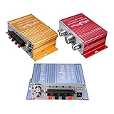 Ndier 1 Packung Mini Verstärker Super Bass Hallo Fi Stereo Audio Verstärker Booster für Auto Moto Start mit DC 12V Stromversorgung, zufälliger Farbe Autozubehö