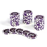 50 Poker-Chips Laser-Chips Ocean-Champion-CHIP Kanten abgerundet 12g Metallkern Poker Texas Hold`em Black Jack Roulette Token Jeton Wert 1-10000 wählbar (Wert 500)