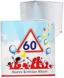 alles-meine.de GmbH Geburtstag -  60 Jahre - Happy Birthday  - Erinnerungsalbum / Fotoalbum - Gebunden zum Einkleben & Eintragen - Album & Erinnerungsbuch - Fotobuch / Photoalb