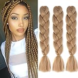 Jumbo Braid Haarverlängerung für Twist DIY Crochet Flechten Jumbo Zöpfe Kanekalon Dunkelblond Farbe 3 Stück/Los 100 g/Stück 61