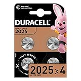 Duracell Specialty 2025 Lithium-Knopfzelle 3 V, 4er-Packung, mit kindersicherer Technologie, für die Verwendung in Schlüsselanhängern, Waagen, Wearables und medizinischen Geräten (CR2025 /DL2025)