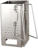 NDLXMM BBQ Grillzubehör ausklappbarer Holzkohle-Kamin-Starter tragbarer Edelstahl BBQ Grillofen Kochwerkzeuge for Camping, Holzkohlestarter, Outdoor-Herd-Zubehö
