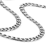 Klassische Herren Halskette 316L Edelstahl Silber Kette Farbe 46, 54, 59 cm (59)