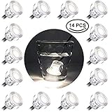 Terrassen Einbaustrahler 14er Set Bodeneinbaustrahler LED Warmweiß 3000K LED Einbaustrahler Wasserdicht 12V Netzteil mini Einbausp
