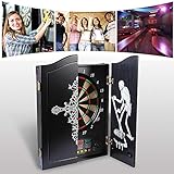 EINFEBEN Elektronische Dartscheibe 27 Spiele, 243 Spielvarianten, inkl 12 Dartpfeile, 100 Ersatz-Pfeilspitzen und Netzteil, LED Anzeige Dartboard, Dartautomat fur 16 Sp