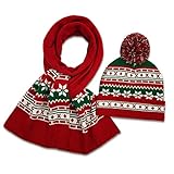 Walkalm Mädchen Jungen Weihnachtsmütze Kleinkind Schal Winter Kaltes Wetter Zubehör S