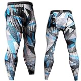 Kompressionshose Herren, Sport Leggings Lange Laufhosen Atmungsaktiv Funktionsunterhose Tights Unterhose,A,3XL