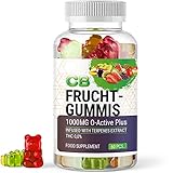 CB FRUCHTGUMMIS (1 Dose à 60 Stück) | Pflanzenwirkstoff aus Hanf - 1000mg O-Active Plus mit konzentriertem Terpene Extrakt - Frei von THC