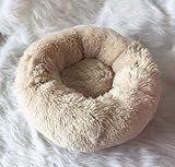 Petfekt - Gemütliches Haustierbett, reduziert Angst und Stress: Das natürliche Design des Betts sorgt für sofortige Entspannung und Komfort. (XXL (100cm), Beige)