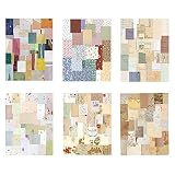 6 Stücke Scrapbooking-Papier,Vintage Scrapbooking Aufkleber,Zubehör Dekopapier Scrapbooking,Benutzt für Scrapbooking Motivblock Scrapbooking Papier Blumen Scrapbooking Tagebuch Notizbuch DIY Handwerk