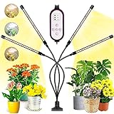 Pflanzenlampe Led, Garpsen 80 LEDs Grow Lampe, 4 Heads Vollspektrum Led Pflanzenlicht für Zimmerpflanzen mit Auto ON & Off Timer 4/8/12H, 3 Arten von Modus, 10 Helligk