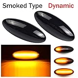 Dynamische Sequentielle LED Seitenblinker Blinker Laufeffekt T-oyota Yaris Rav4 MK3 Auris MK1 E15 Corolla (Schwarz)