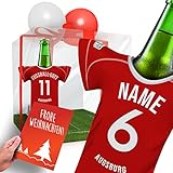 Trikotkühler | Das PERSONALISIERBARE Geschenk für Männer u. echte Augsburg-Fans | Stylisches Geschenk Ehe-Mann Freund Vater Geburtstag | Getränkekühler by my