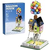 WWEI Kreativ Schwimmendes Ballon Haus Bausteine, Architektur Modell Bausatz Spielzeug, Modular Building, 555 Teile Street View Konstruktionsspielzeug Kompatibel mit Leg