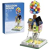 WWEI Kreativ Schwimmendes Ballon Haus Bausteine, Architektur Modell Bausatz Spielzeug, Modular Building, 555 Teile Street View Konstruktionsspielzeug Kompatibel mit Leg