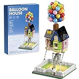 WWEI Kreativ Schwimmendes Ballon Haus Bausteine, Architektur Modell Bausatz Spielzeug, Modular Building, 555 Teile Street View Konstruktionsspielzeug Kompatibel mit Leg