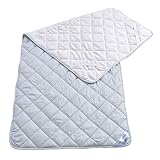RIBECO Matratzenauflage mit Top Cool Funktion, kuschelige Winter- und kühlende Sommerseite, mit 4 elastischen Spanng