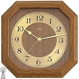 AMS F5864/4 Funk-Wanduhr, Holz, mehrfarbig