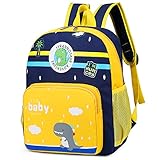 Kinder Kleinkind Rucksack Jungen mit Riemen Dinosaurier Blau Kindergarten Leine Bü