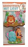 Trötsch Wandsticker mit Licht Dschungeltiere, Glitzer-Lampenschirm: Mit Glitzer-Lamp