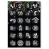 Adventskalender Aufkleber (Zahlen 1-24) - Sticker für Kalender zum selber basteln für Weihnachten - Adventskalenderzahlen Etiketten selbstklebend - Zahlenaufkleber - Nummern für Papiertüten - R