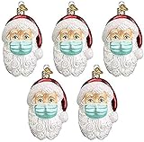 ZITOOP Anhänger Weihnachtsmann mit Maske - Weihnachtlicher Baumschmuck Weihnachtsbaum Anhänger Christbaumschmuck Zur Weihnachtsdekoration (5)