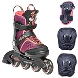K2 Inline Skate Set MARLEE PRO PACK Für Mädchen Mit K2 Softboot, Purple - Coral, 30E0504